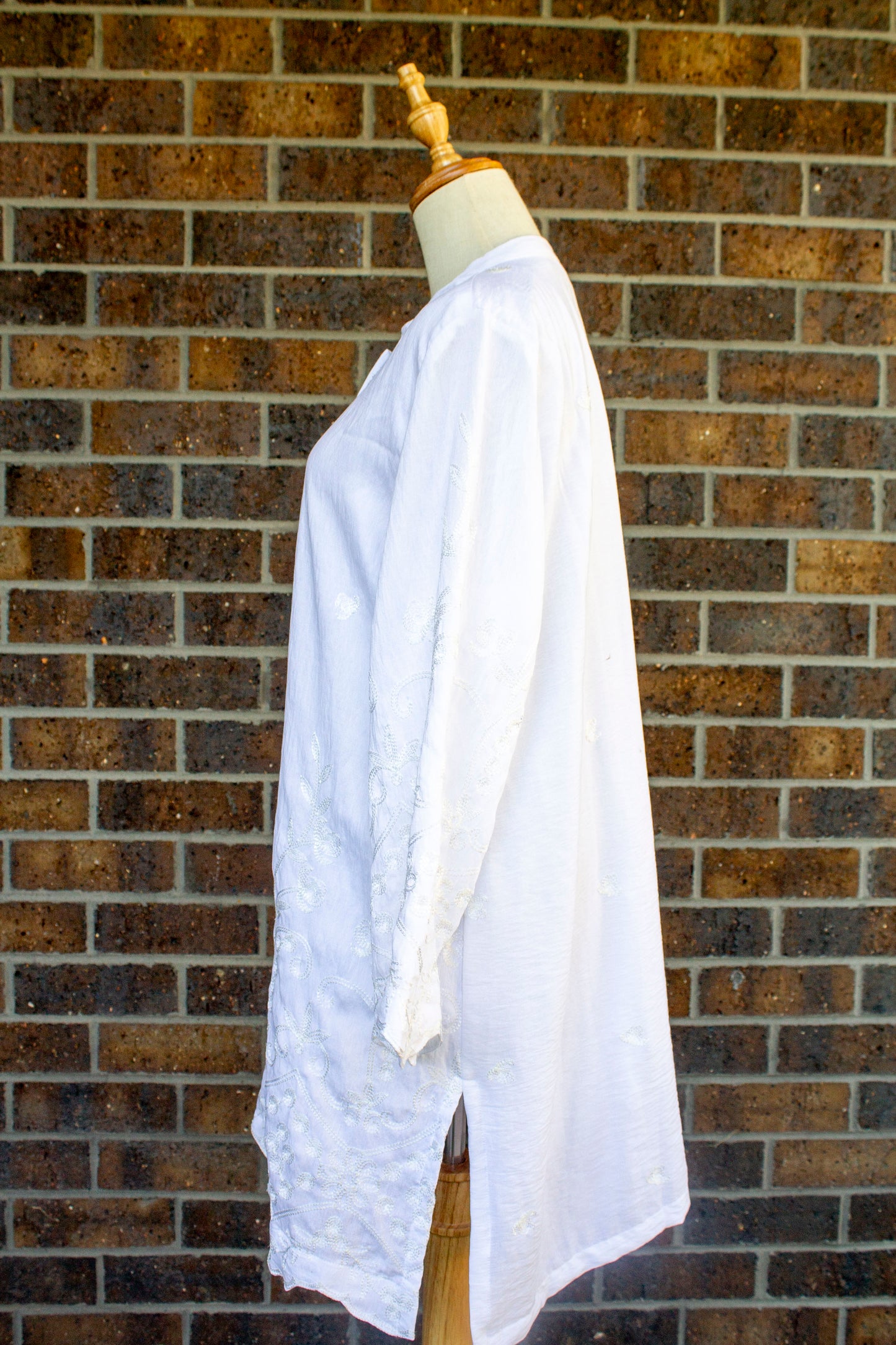 White On White Embroidered Top